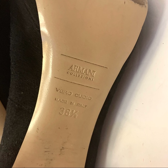 Armani Collezioni Black Suede Pump Heel - Picture 6 of 13
